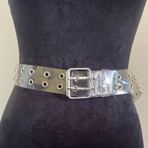 Brandy Melville Transparent Silver Belt